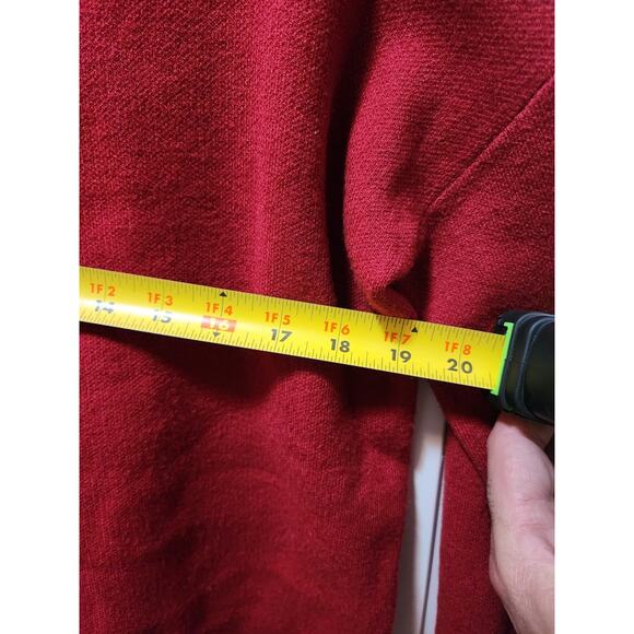 Tahari Sweater Jeweled Sleeved Cranberry Red Womens Small Turtle Neck - Picture 7 of 9